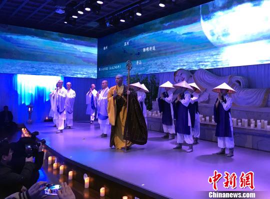 圖為鑒真東渡禪茶秀首演，再現鑒真東渡傳奇。 崔佳明 攝